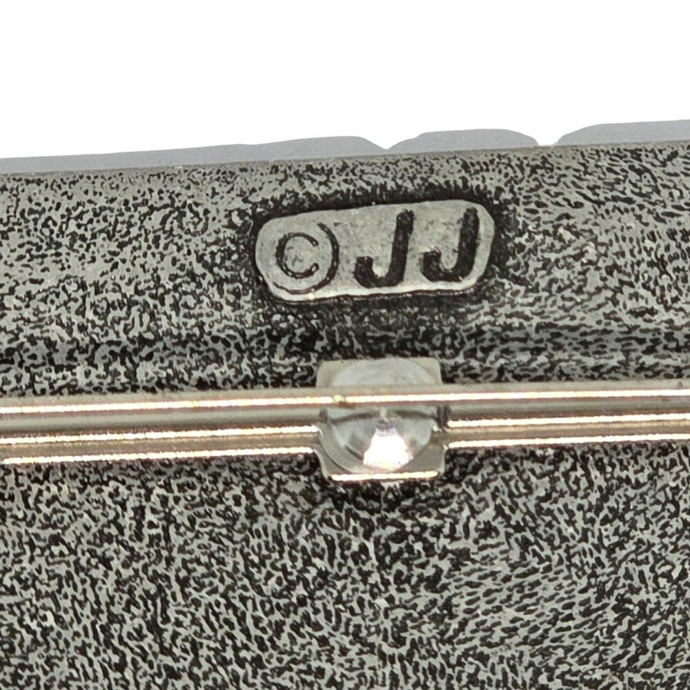 Vintage Teacher Math Brooch Pewter Dangle Charms Book Ruler Calculator - Picture 9 of 9